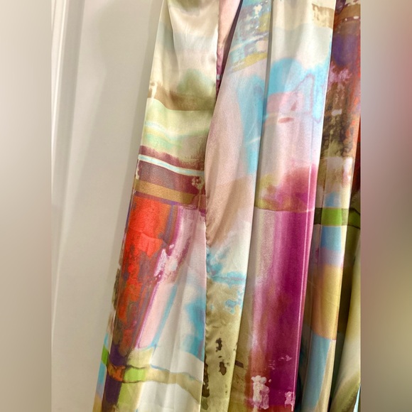Nicole Miller Multicolor Abstract Maxi Dress 👗 - Picture 3 of 8
